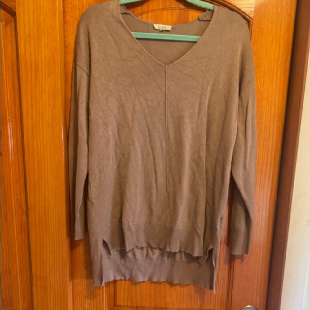 V-Neck Brown Sweater